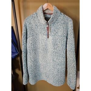 True Grit Aqua Blue 1/4 Zip Pullover Size M
